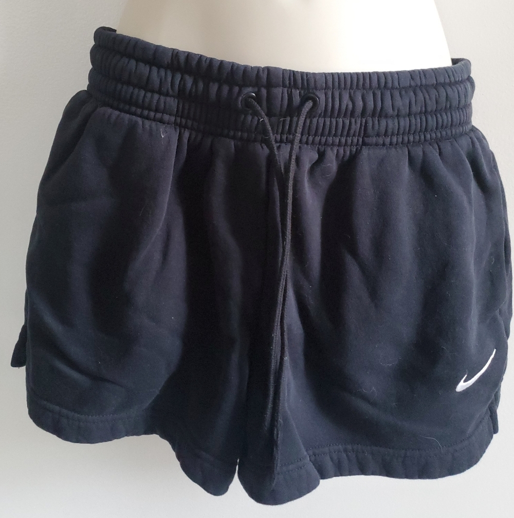 Nike Women's Pheonix Fleece Athletic Black Shorts